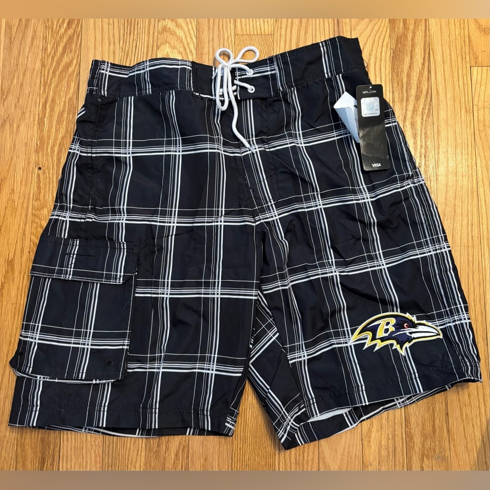 NWT Men's Baltimore Ravens Board Shorts - Size Medium